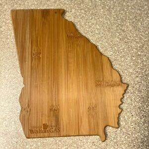Georgia shaped wooden cutting board.